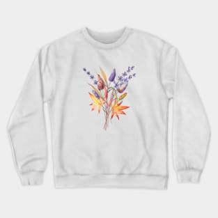 Autumn Herbs and Maple Leaves Crewneck Sweatshirt